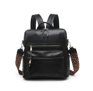 Barcelona Multi Wear Backpack Vegan Leather with Zipper Closure