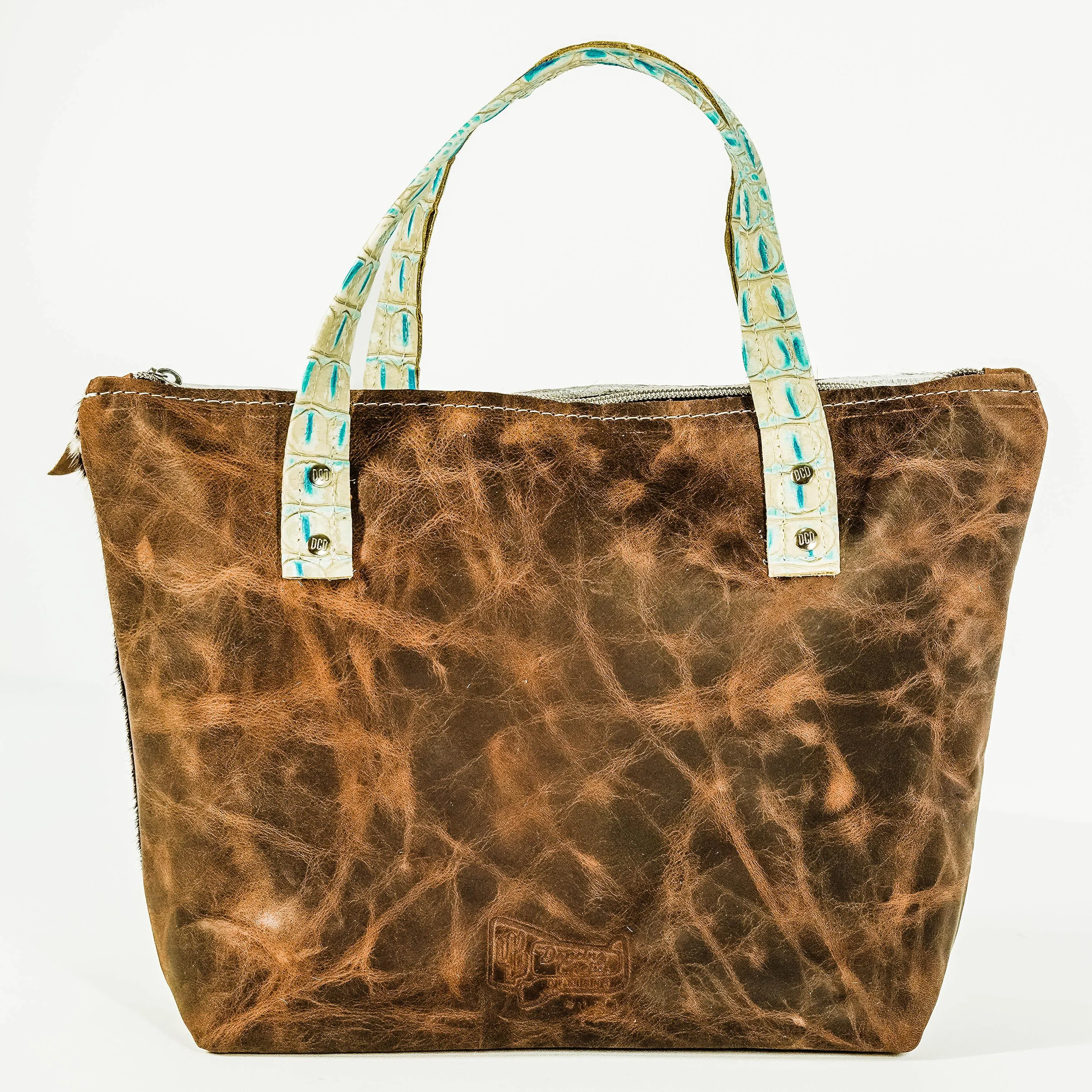 Feed Bag - Dark Longhorn w/ Caribbean Croc