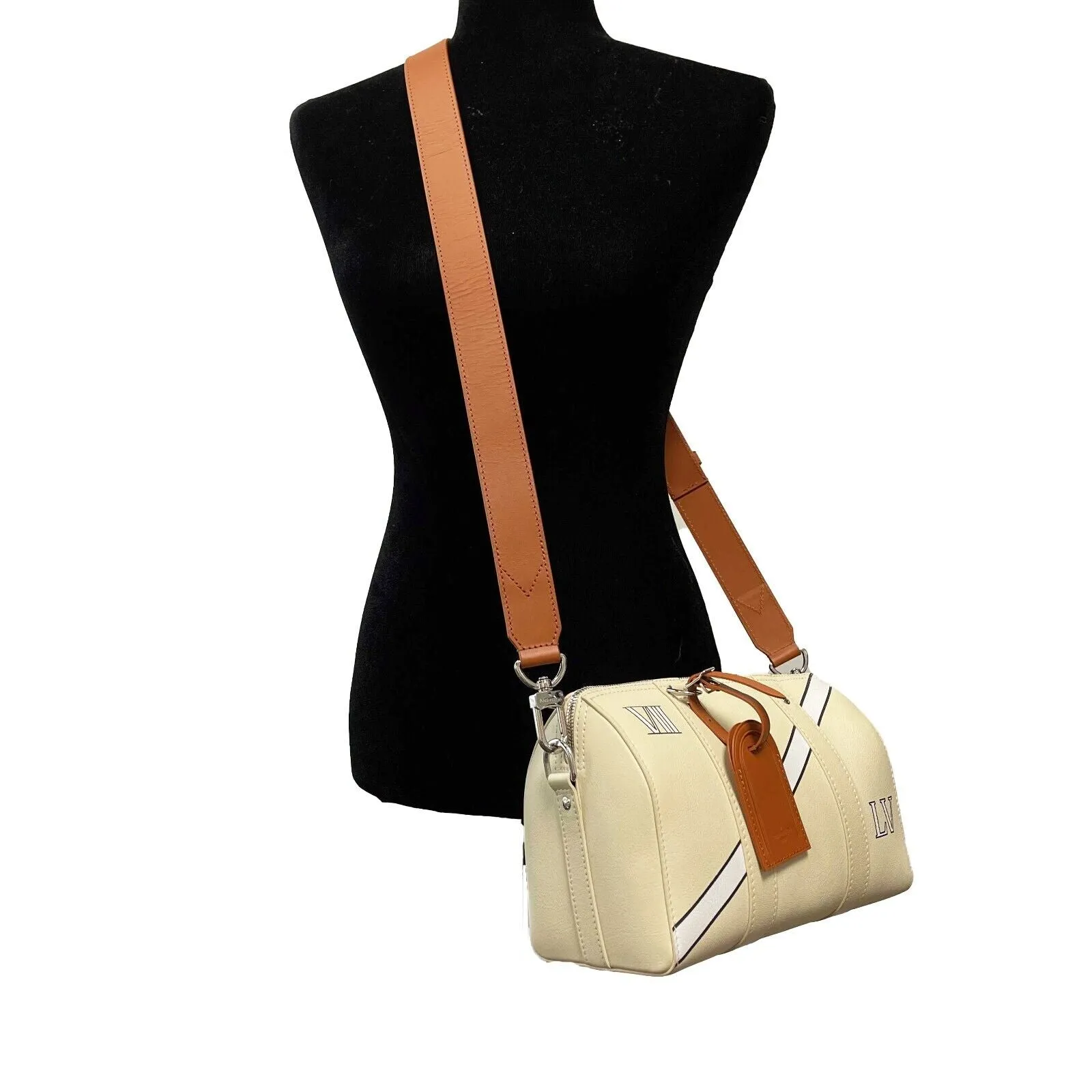 Louis Vuitton - City Keepall Bag Trunk L'oeil Calf Leather Cream Shoulder Bag