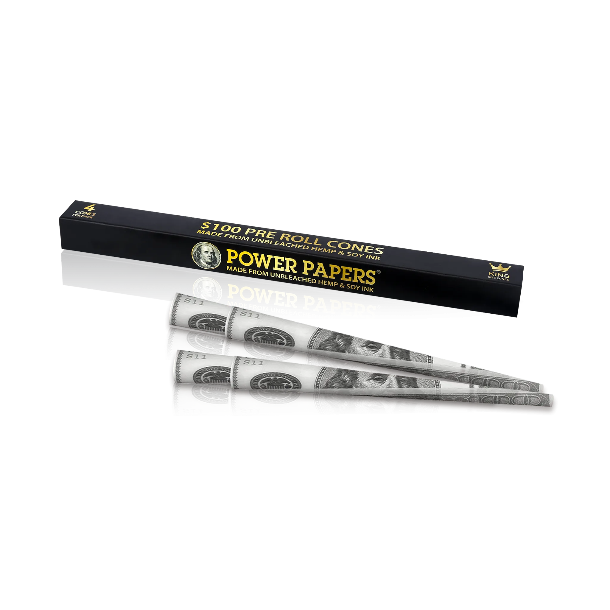 POWER PAPERS™ USD$100 Pre Rolled Cones