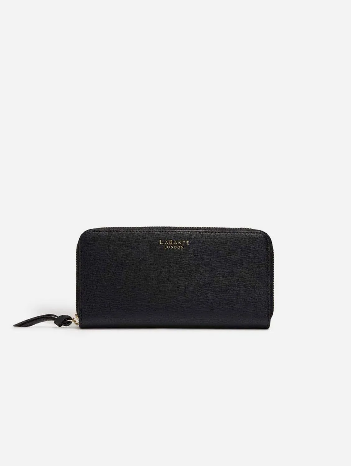 Serene Vegan Leather Zip Around Wallet | Black